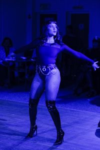 dancer in blue light