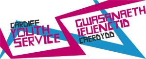 Logo gwasanaeth ieuenctid Caerdydd