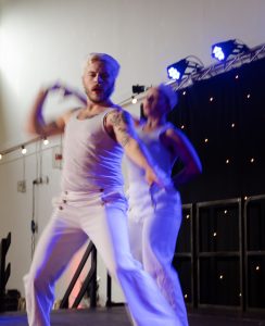 Two dancers on stage