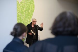 Poet reading at Grenfell: We Stand With You Event.