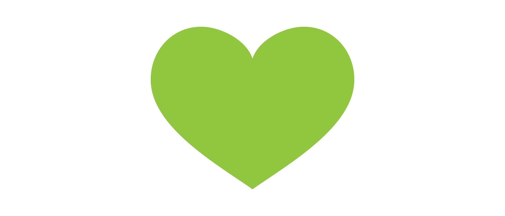 The Grenfell United green heart on a white background.
