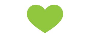 The Grenfell United green heart on a white background.