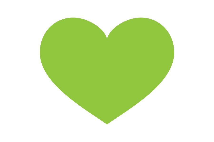 The Grenfell United green heart on a white background.